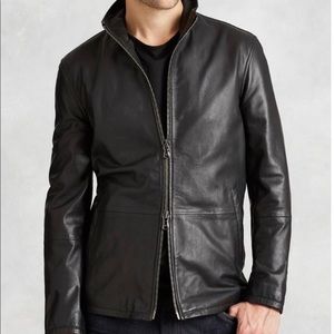 John Varvatos Lambskin Double-Zipper Jacket